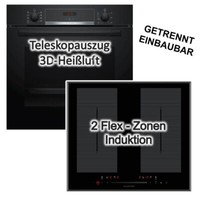 Herdset Bosch Backofen Ecoclean + Wolkenstein Induktionskochfeld Autark 60Cm Neu