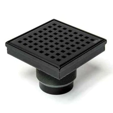 Oatey DS32040 Designline 4 in. Stainless Square Pattern Shower Drain Cover Black