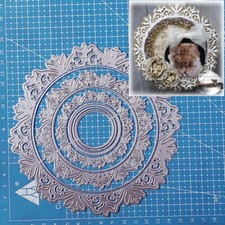 Circular Lace Frame Metal Cutting Dies Scrapbooking Mould Blade Punch Stencils