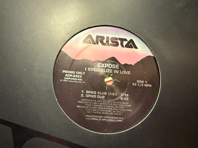 EXPOSE I SPECIALIZE IN LOVE 12'' 1995 Arista ADP-2922 DJ PROMO