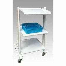 Medical Tool Cart 3 Shelves Mobile Rolling Trolley Noiseless Convenient