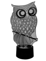 Originelle 3D Led Lampe Eule Designerlampe Als Wohnlicht Tischlampe Nachtlicht