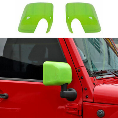 Exterior Rearview Mirror Cover Trim Green Accessories for Jeep Wrangler JK 07-17