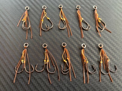 10X Stinger Hooks Blade Vibe Fishing Lures Retrofit Replacement Jigs Eco Shrimp