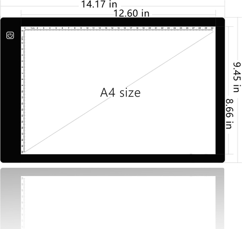 A4 Ultra-Thin LED Tracing Light Box Dimmable Brightness, Portable Drawing Pad - Picture 4 of 12