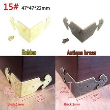 Decorative Metal Jewelry Chest Wine Gift Box Wooden Case Edge Corner Protector