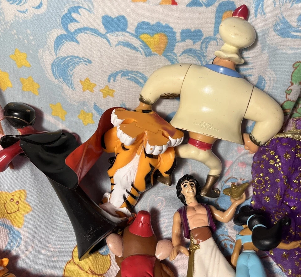 LOTE de figuras de acción vintage Mattel Disney Aladdin Jafar Genie 1992 Posable 1993 Foto 3 de 4