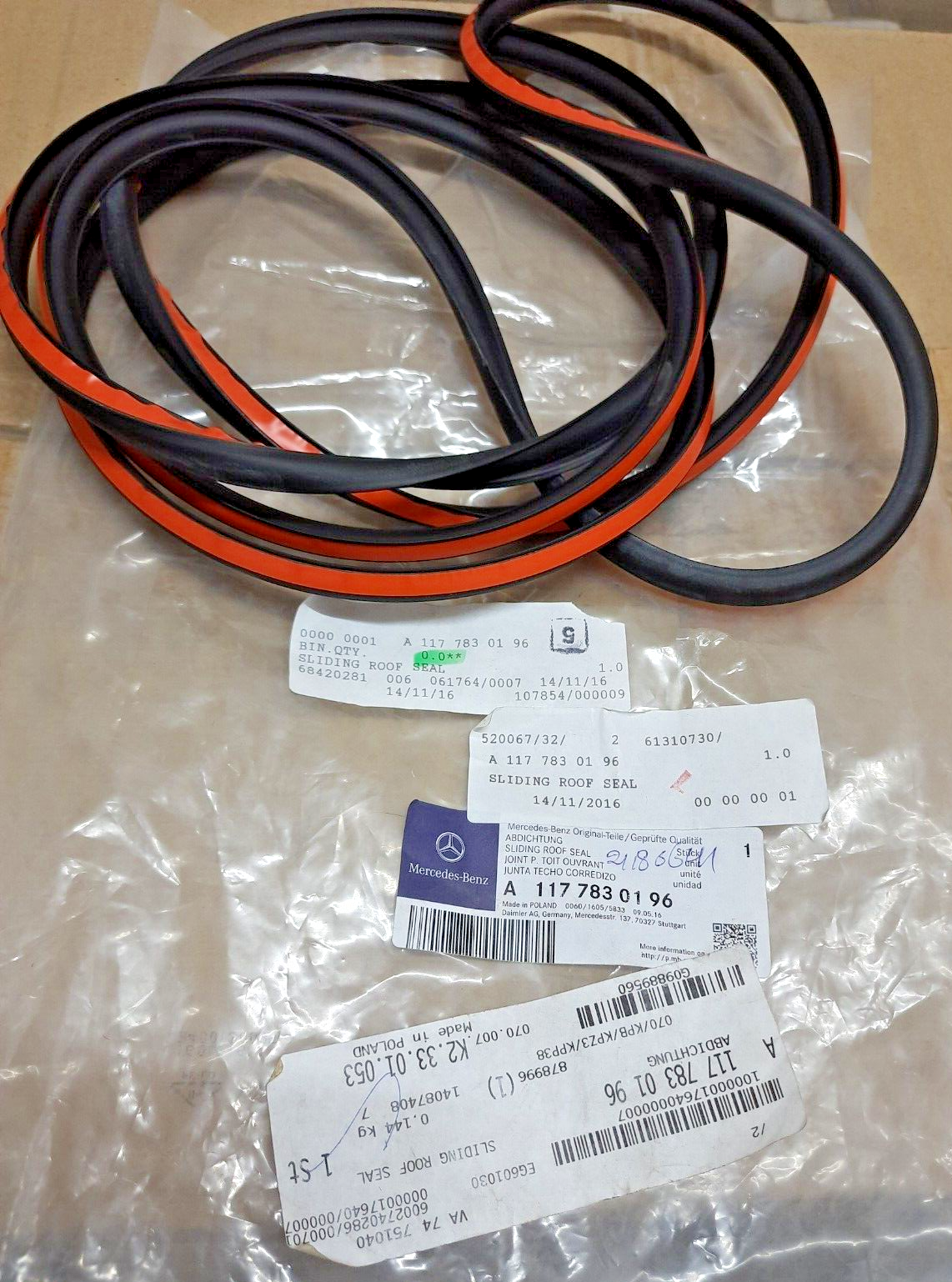 ORIGINAL Glass Weather-Strip FOR Mercedes-Benz A1177830196 | eBay