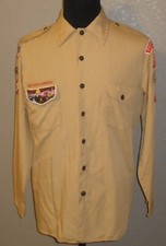 Men's Medium Boy Scouts of America Long Sleeve Uniform Shirt Poquonock Conn