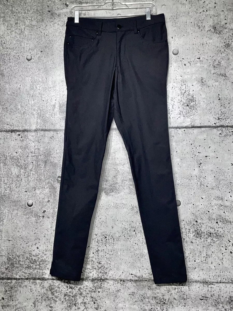 MEN'S LULULEMON ABC PANT SKINNY 30 BLACK TROUSER