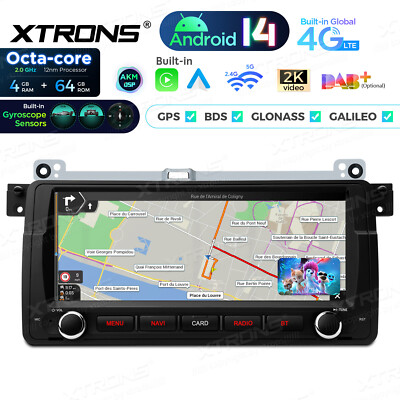 8,8'' GPS Navi Autoradio für BMW E46 Rover 75 MG ZT Android 14 8-Kern 4+64GB Gyro
