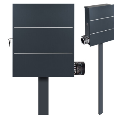 Standbriefkasten anthrazit-grau (RAL 7016) MOCAVI SBox 141R b zum einbetonieren
