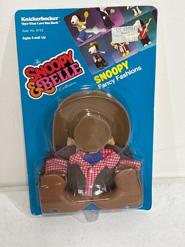 Knickerbocker SNOOPY & BELLE Fancy Fashions Western 1598 Cowboy Outfit NOC - Picture 1 of 2