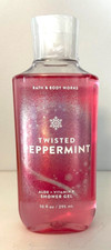 Bath  Body Works Twisted Pepper Mint Peppermint Shower Gel Aloe Vitamin E 10 Oz