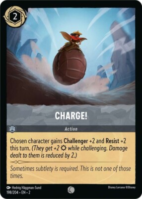 Disney Lorcana Rise of the Floodborn - 198 Charge! - Common Non Foil