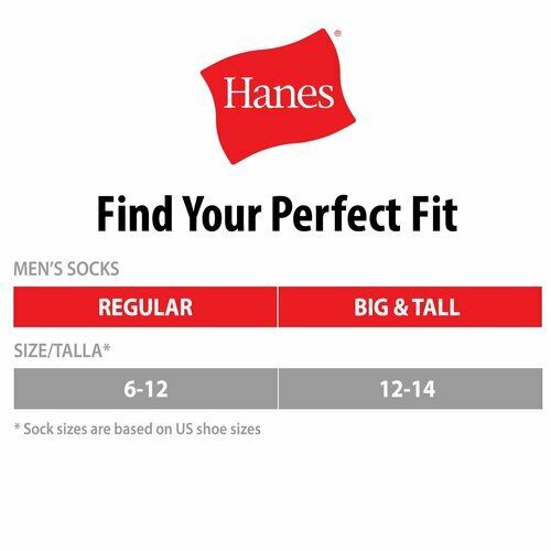 Paquete de 6 calcetines ligeros para hombre Hanes® "FreshIQ®~Transpirable~Talón antideslizante" - Imagen 9 de 14