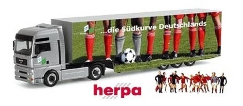 MAN TGA XXL + semi-remorque Safeliner "WorldCup" + Foot - Herpa - Scale 1/87 Ho - Photo 1/1
