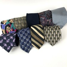 Vtg To Modern Men's Ties Mod Geo 9 Pc Lot for Crafts Wear Wembley Grethel Arrow
