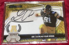 RARE LUKAS VAN NESS AUTO CARD /2 ALPHA WILD CARD ALUMINATION GREEN BAY PACKERS