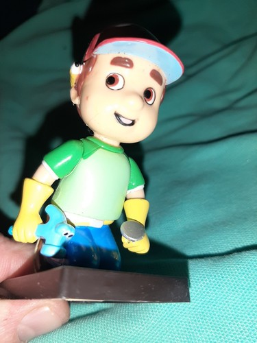 Handy Manny with Tool Hammer Nail on Stand Statue Cake Topper Rare HTF 3"