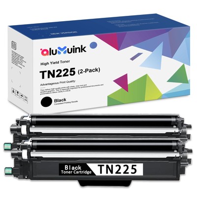 TN225 Black Toner Replacement for Brother TN225 TN 225 Toner HL-L3230CDN, 2 Pack