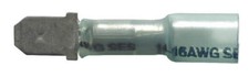 Heat Shrink Crimp Solder Male Quick Disconnect 16-14 Gauge .250 Male - 10 Pack