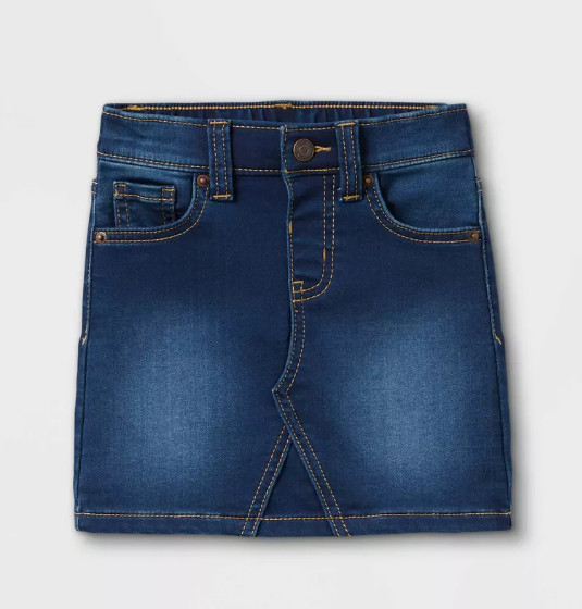 NEW Cat & Jack Toddler Girls' Denim Skirt Size 5T