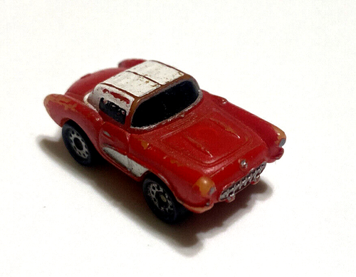 Galoob Micro Machines ‘57 Chevy Corvette Red/White 1986 Worn Paint Vintage
