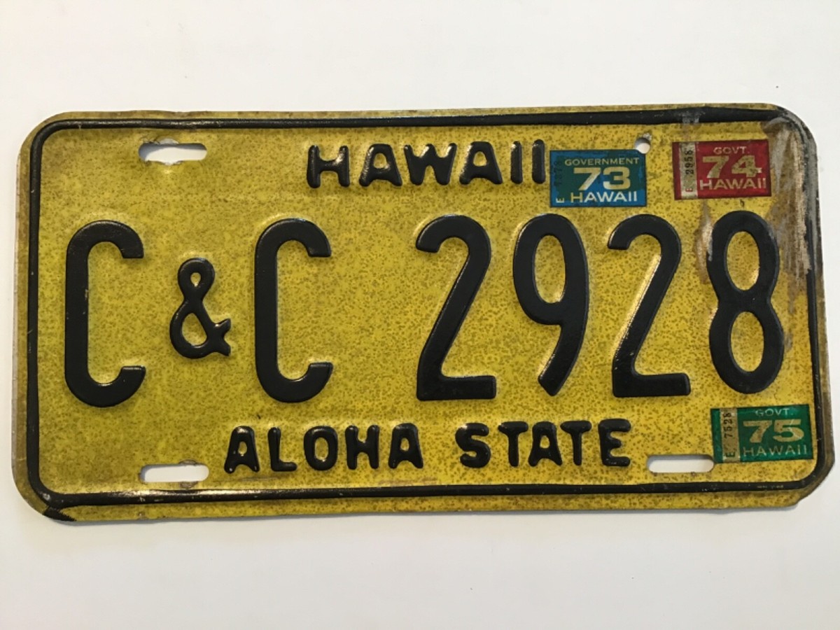 1973 1974 1975 Hawaii License Plate | eBay