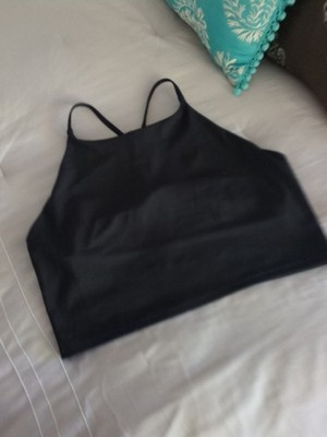 Old Navy Active Womens Light Support PowerSoft Longline Sports Bra Black 2X New