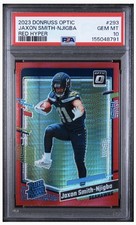 2023 Panini Donruss Optic Rookie Jaxon Smith-Njigba #293 Red Hyper Prizm PSA 10