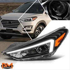 For 19-21 Tucson Factory Style Left Side LED DRL Projector Headlight Lamp Black