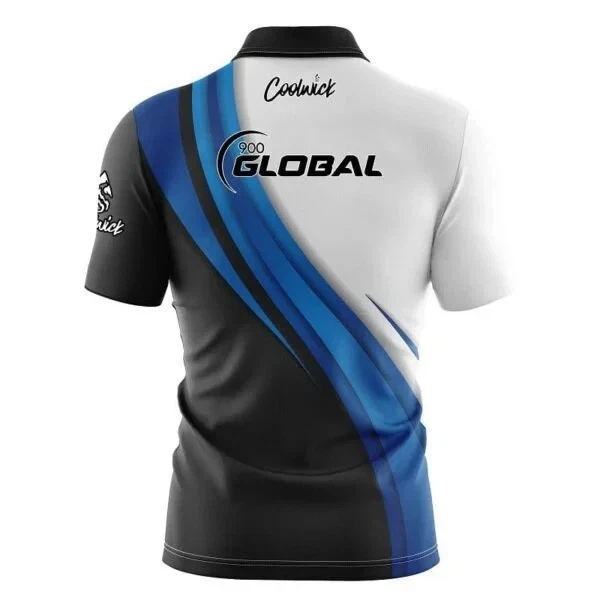 900 Global Blue Flutter Bowling Jersey