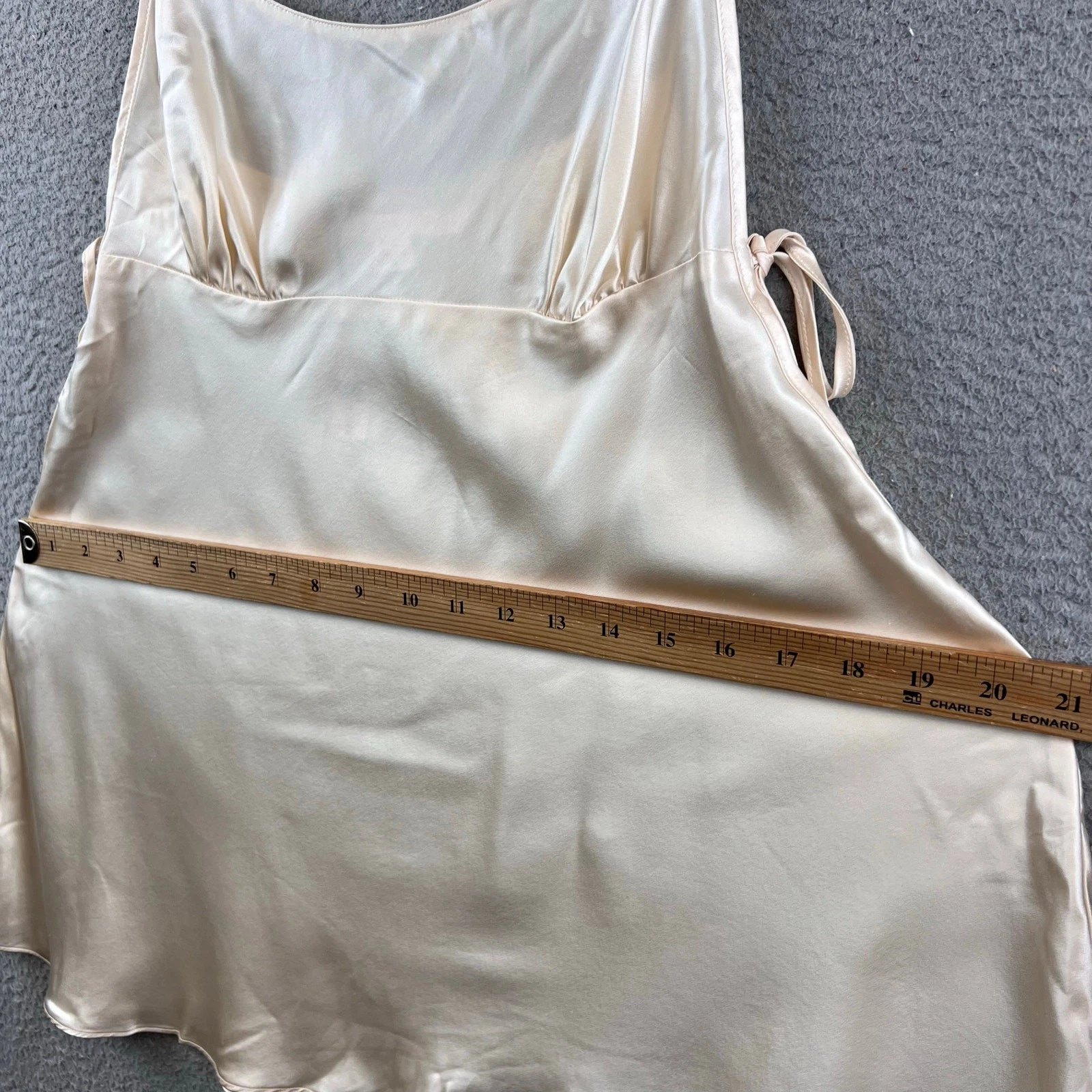 UNDERCOVER Abito slip lingerie beige seta nuovo Y2K Victorias Secret taglia M