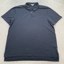 James Perse Sueded Jersey Polo Shirt Men's Size 2XL 5 Cotton USA Made SS