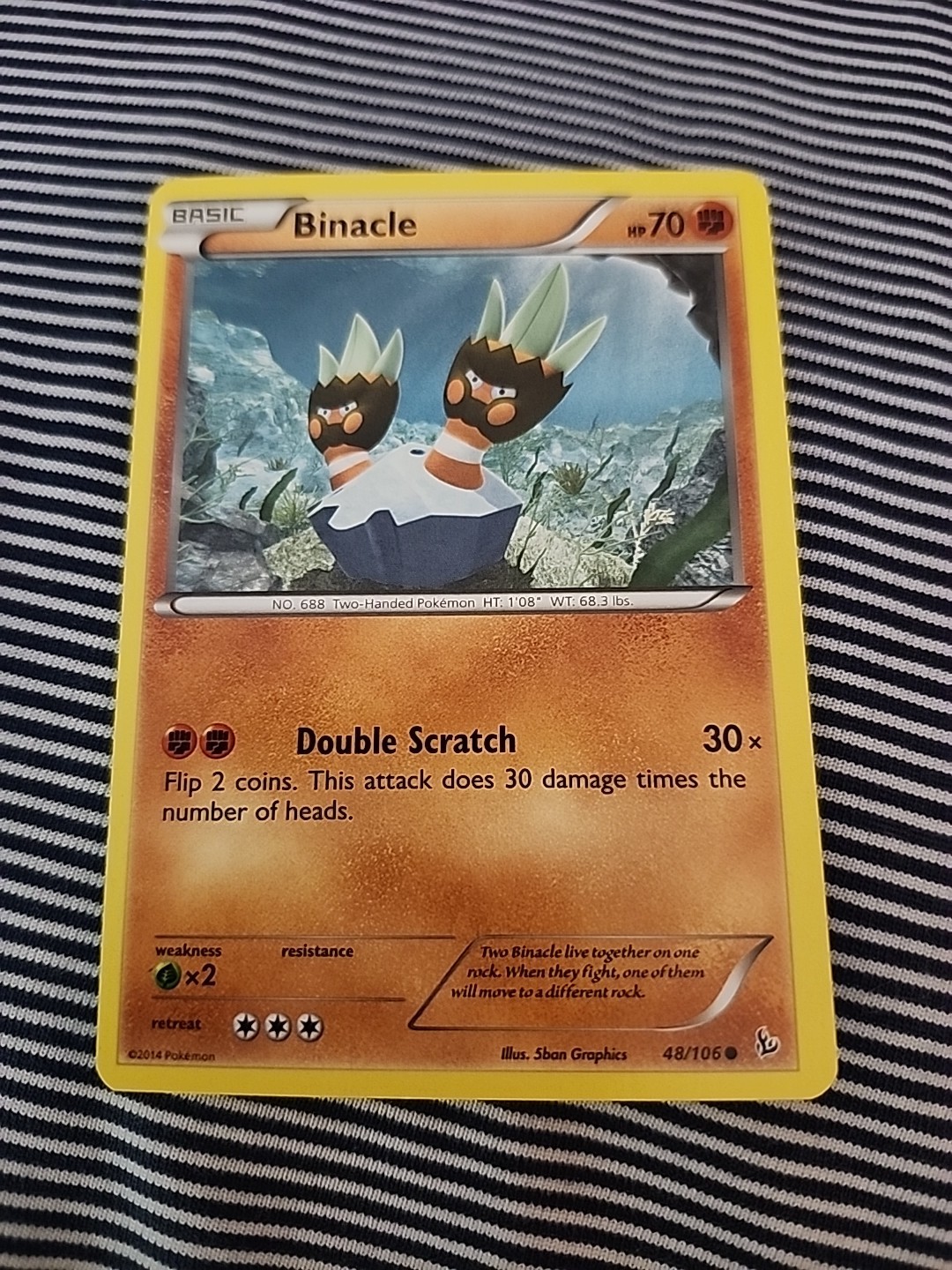 Binacle 48/106 XY Flashfire Pokemon Common Regular