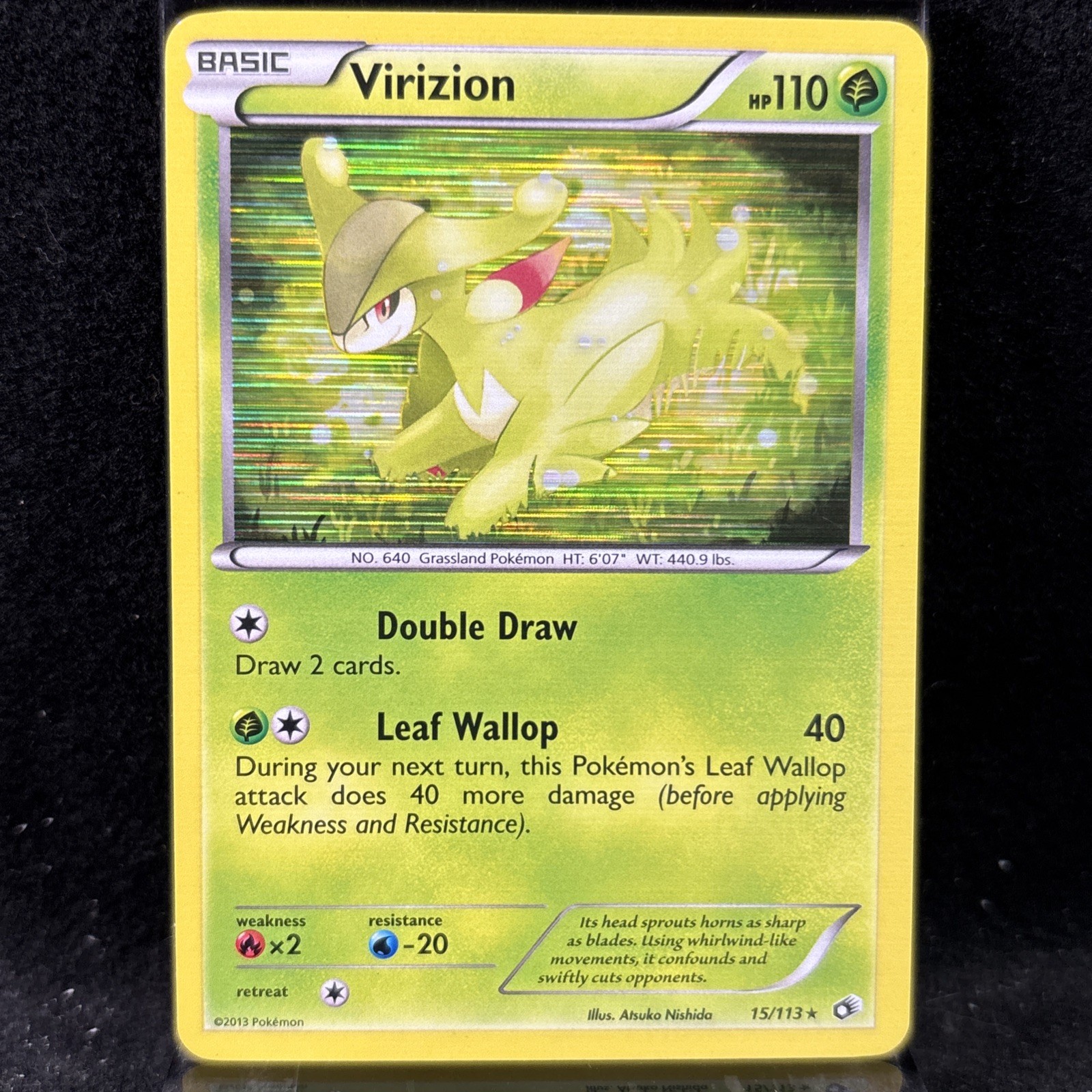 VIRIZION 15/113 LEGENDARY TREASURES HOLO RARE POKEMON TCG