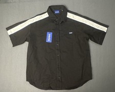 HUGO Men's Medium Logo Short Sleeve Button Down Shirt