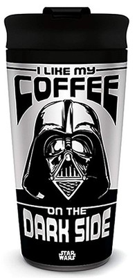 Star Wars Kaffeebecher (I Like My Coffee On The Dark Side Design) Metall Reisebe
