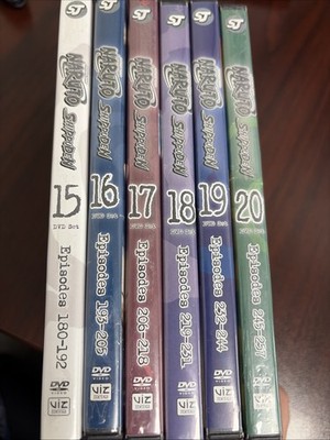 Naruto Shippuden Set 15-20 Episodes 180-257 Original Uncut 15 16 17 18 19 20 Lot
