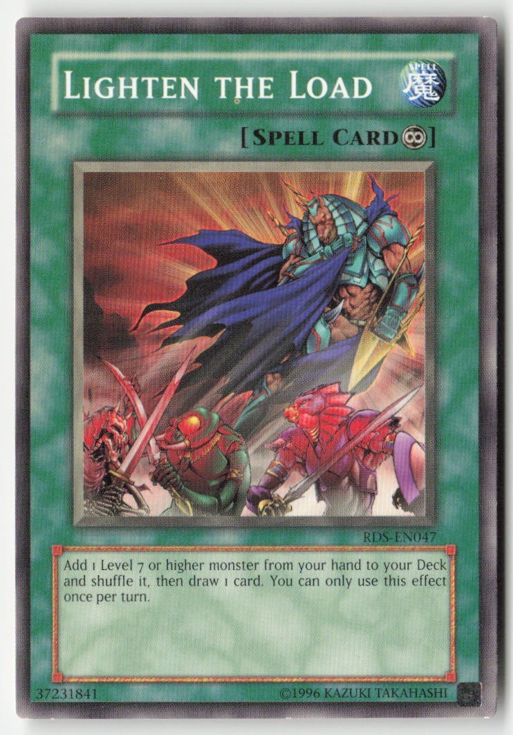 Lighten the Load RDS-EN047 YuGiOh Rise of Destiny trading card — raw and PSA graded price guide