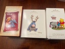 Hallmark Eeyore and Winnie the Pooh ornaments, set of 3, 2004, 2007 and 2011