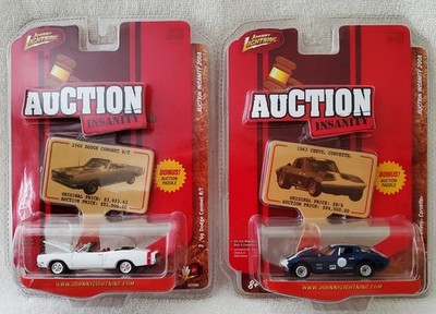 Johnny Lightning Auction Insanity R1 Dodge Coronet R/T  63 Corvette You Pick