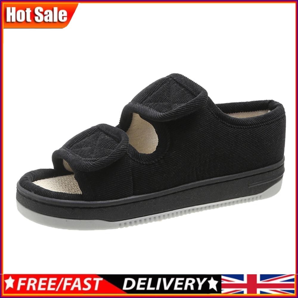 APL Sandali Diabetici Scarpe Diabetiche Regolabili per Donna e Uomo (Nero 38 39) ~