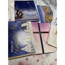 Lot of 10 Vintage Christmas Greeting Cards w/ Envelopes Religious Holiday
