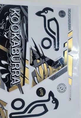 Cricket BAT Sticker For KOOKABURA Beast 3D Embossed  English Willow Black