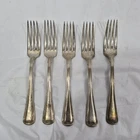 Antique Lot of 5 Pat 1904 Sterling Silver Forks 9.7oz