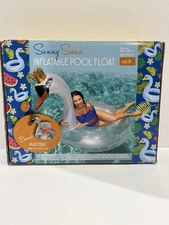 Sun Pleasure Inflatable Sunny Swan  Pool Float W/ Drink Floatie NEW 48" SEALED