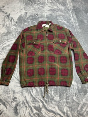 Vintage Gap Jacket Mens XS Fits Like Med Plaid Fleece 1/4 Zip Pullover 90s