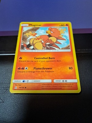 Pokemon MAGMAR Sun & Moon Ultra Prism 18/156 Card